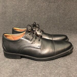 Clarks Collection Whiddon Cap Mens Size 11M Black Dress Oxford Shoes